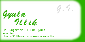 gyula illik business card